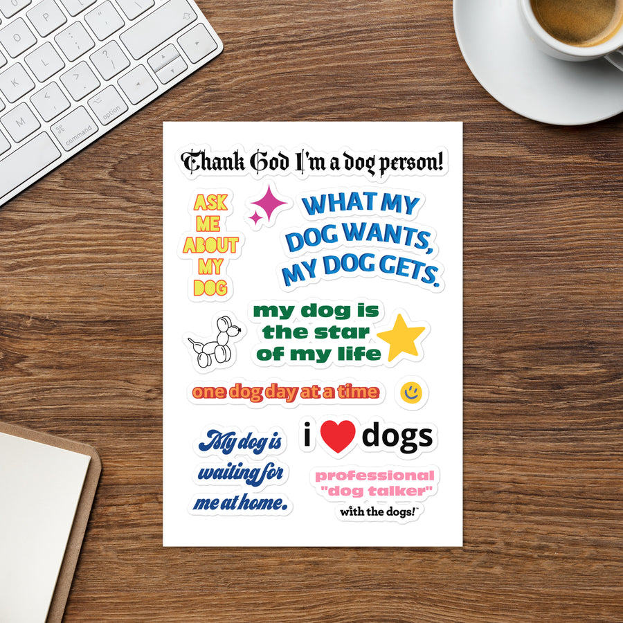DOG LOVER Sticker Sheet